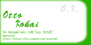 otto kokai business card